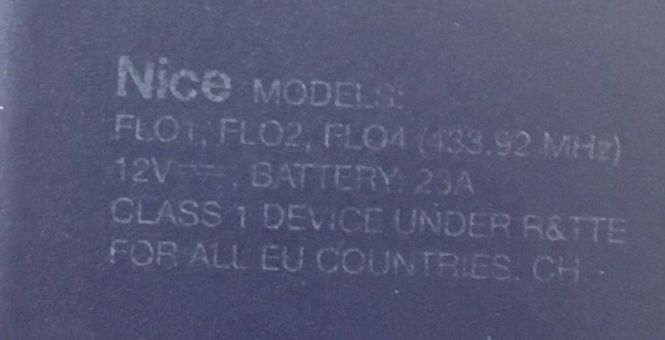 Vendo comando Nice flor-s