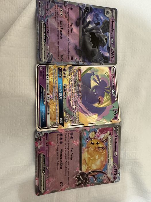 Колекційна картка Pokemon Dedenne, Oricorio GX, Houndstone EX.
