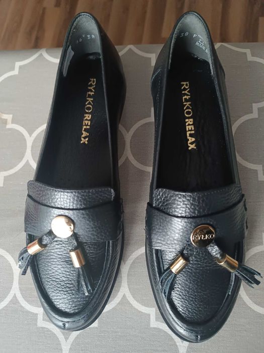 Mokasyny damskie czarne