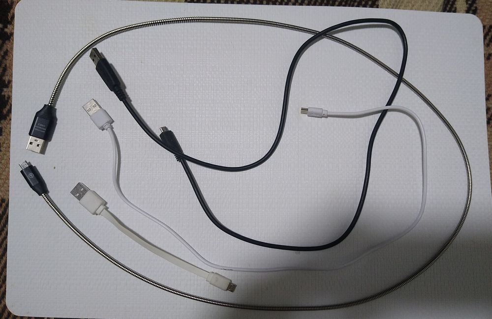 кабели USB -> micro usb -> mini USB