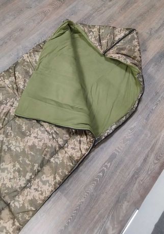 Зимовий спальний мішок - ковдра з капюшоном для ЗСУ 80х220см