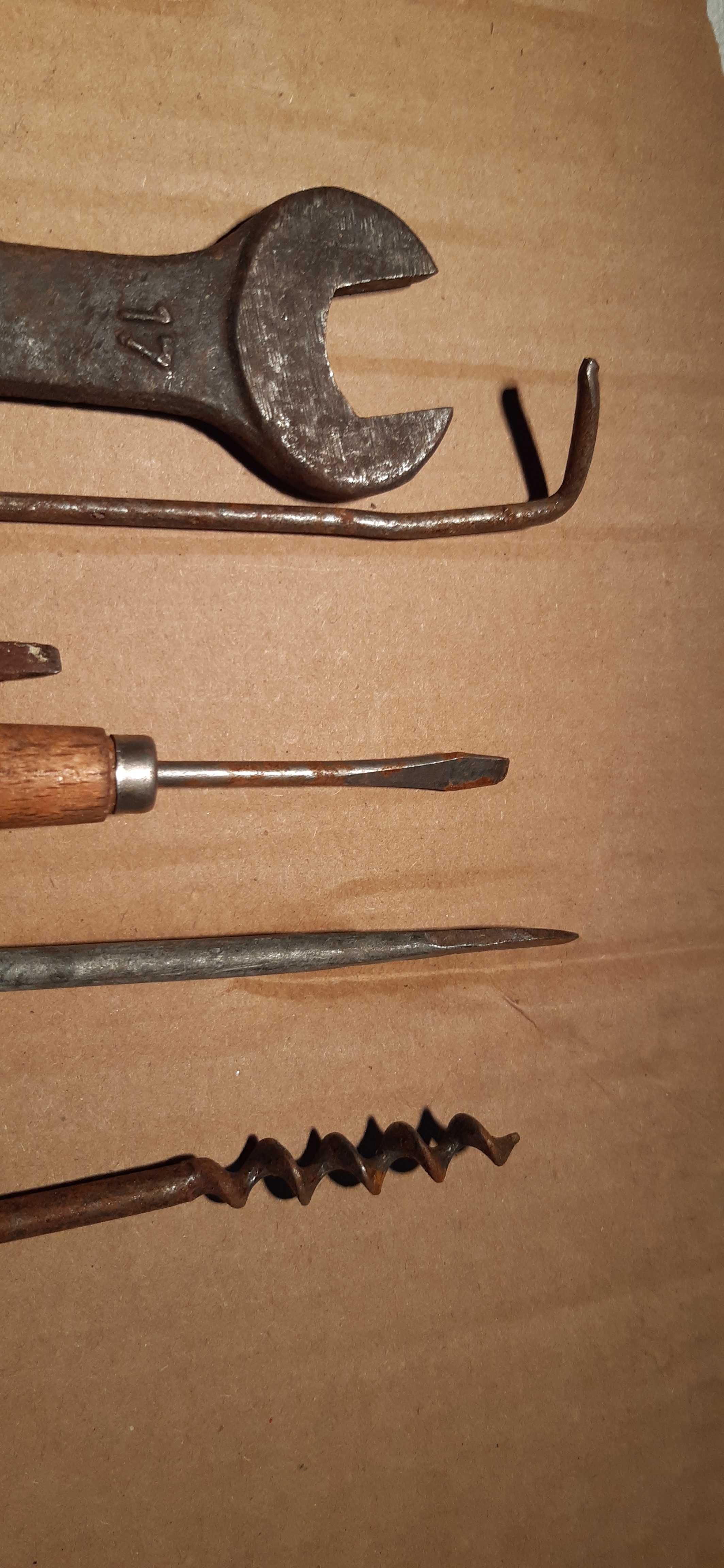 stare narzędzia różne wiertło śrubokręty i inne, zestaw