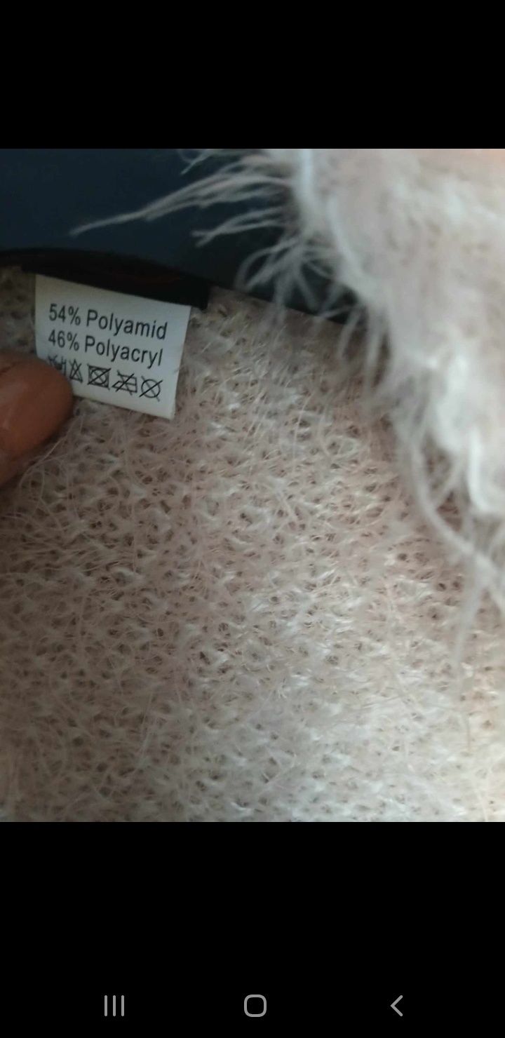 Urocza włochaty narzutka, ponczo, peleryna rozmiar 46/48/50  5XL