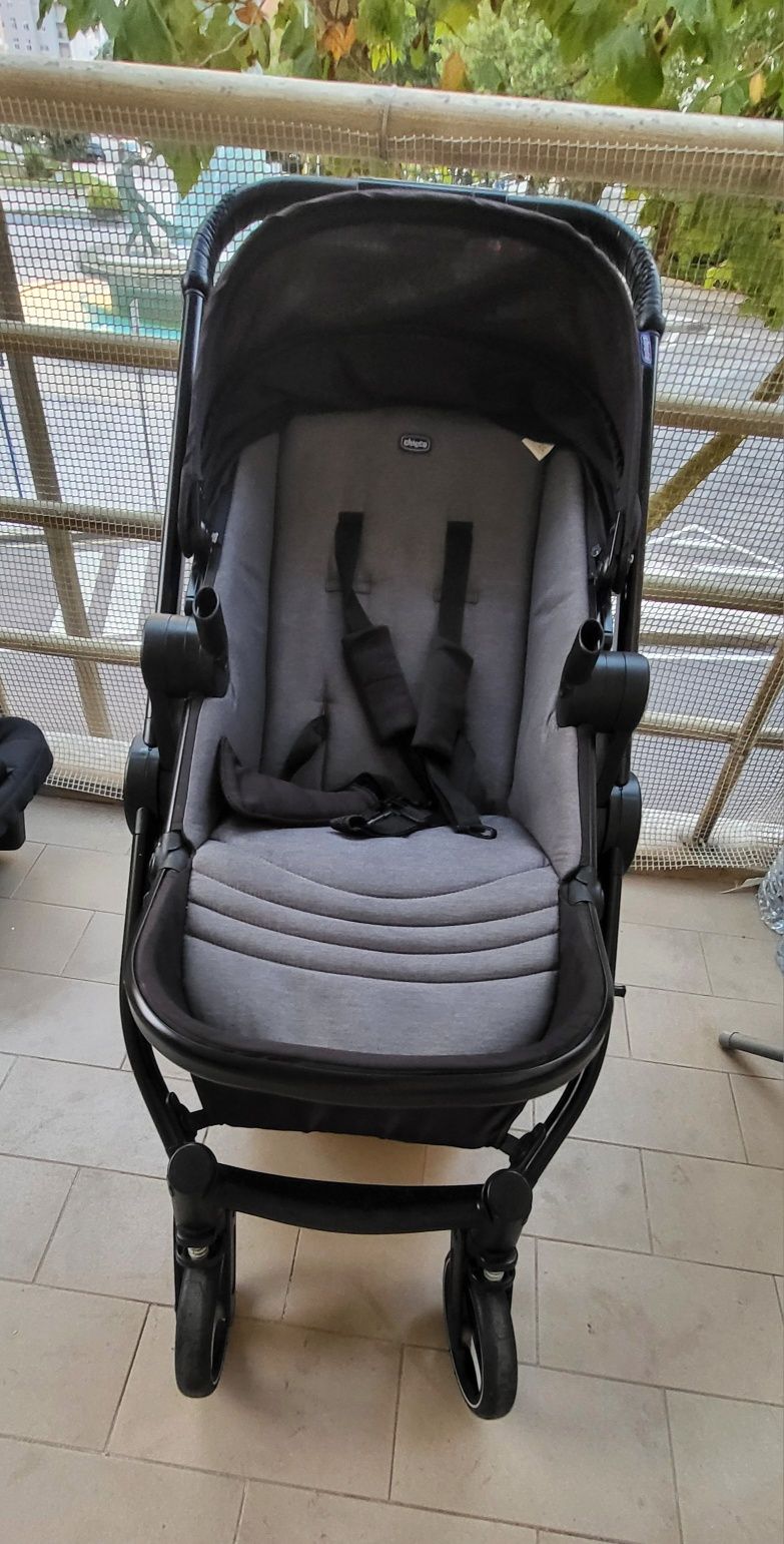 Conjunto carrinho + babycoque + alcofa Chicco