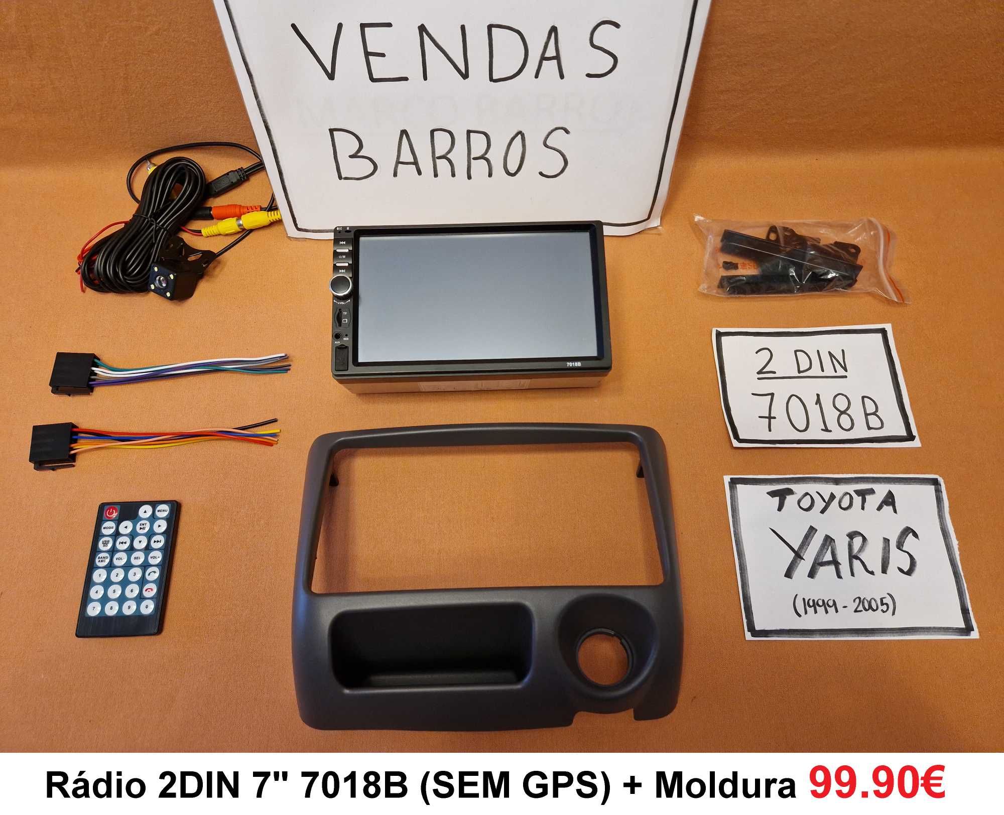 (NOVO) Rádio 2DIN Toyota YARIS (1999 até 2019) • Android GPS [4+32GB]