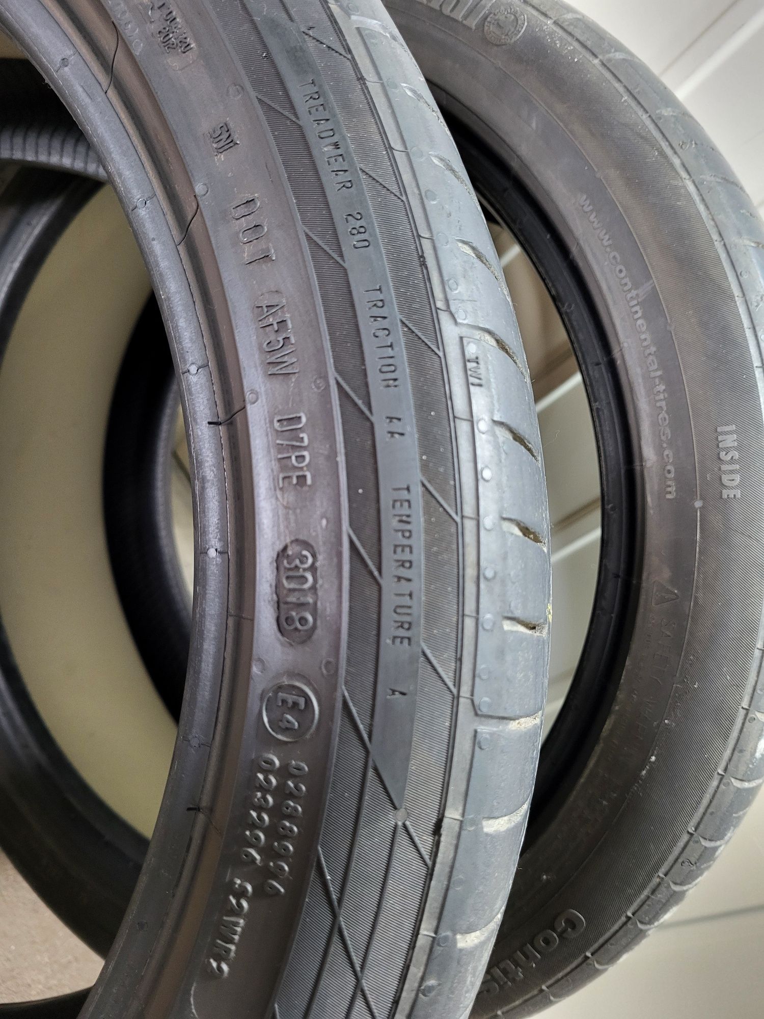 2× Continental SportContact 5 255/40R19 100 W Rant, ContiSilent