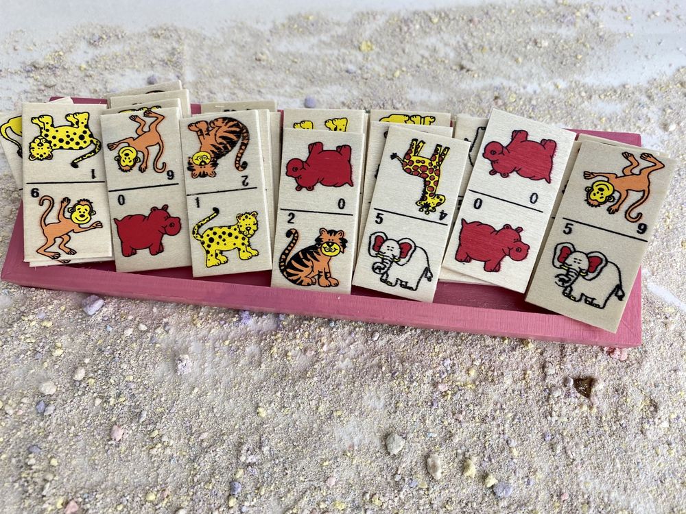 ‼️ Domino de madeira com animais; NOVO ‼️