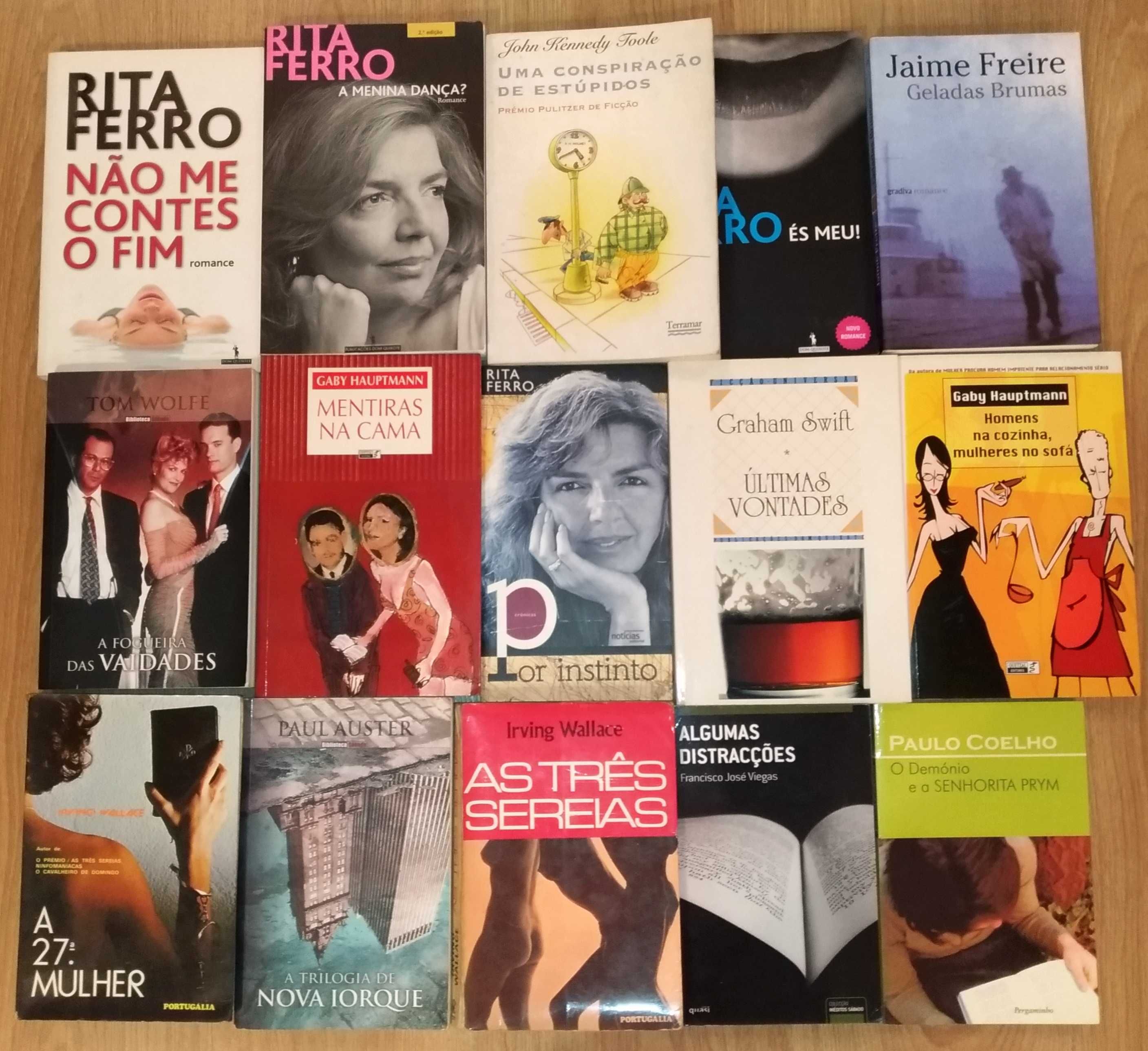 Livros - Paul Auster, Paulo Coelho, Rita Ferro, Tom Wolfe, F. Viegas .