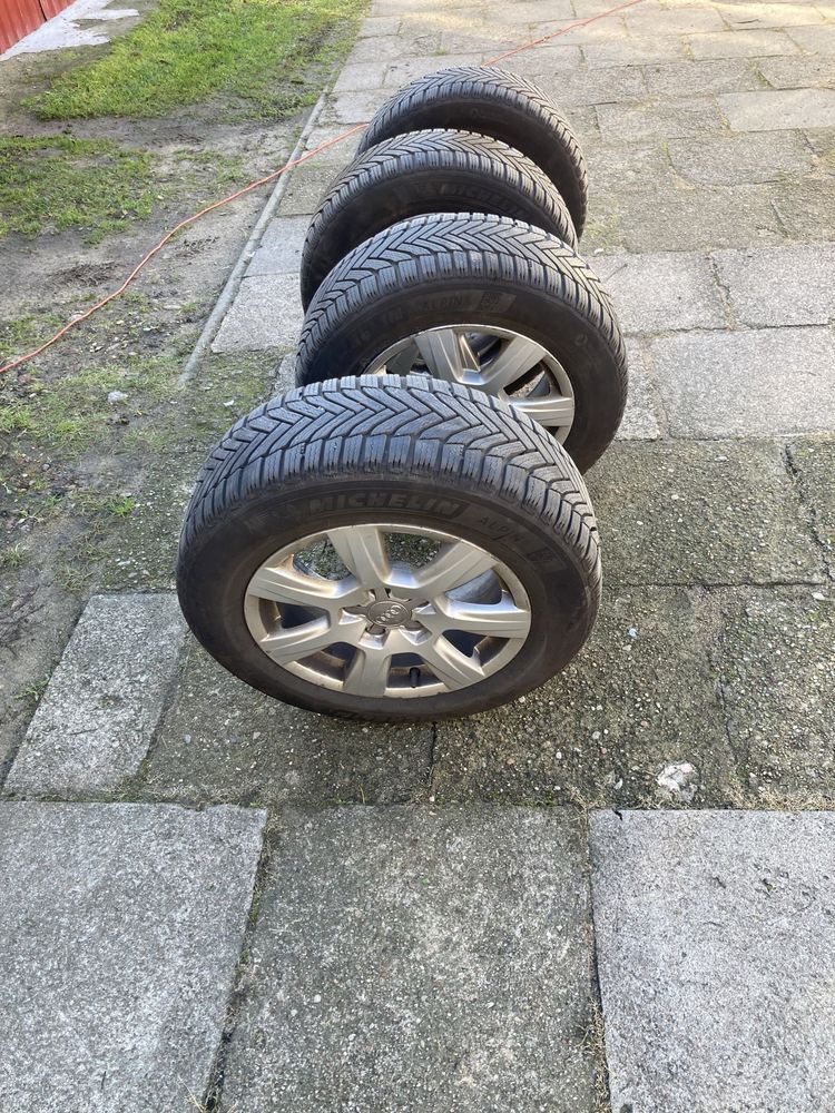 Opony zimowe z felgami michelin plus felgi audi 225/55 R16