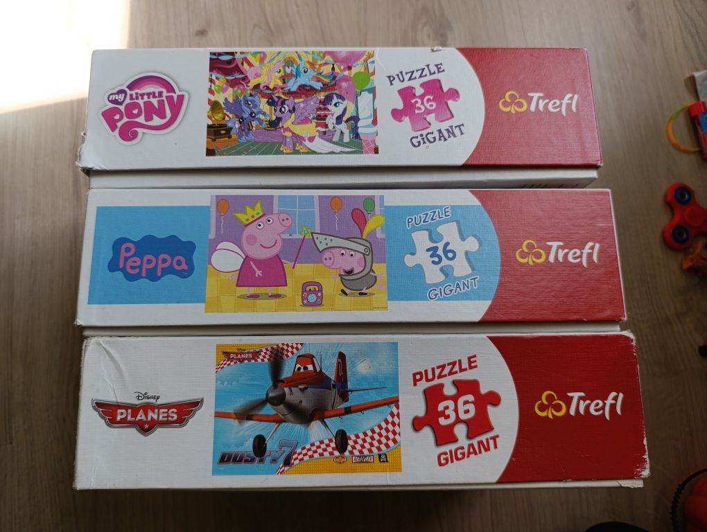 Puzzle GIGANT 36E Świnka Peppa, My little pony, Samoloty