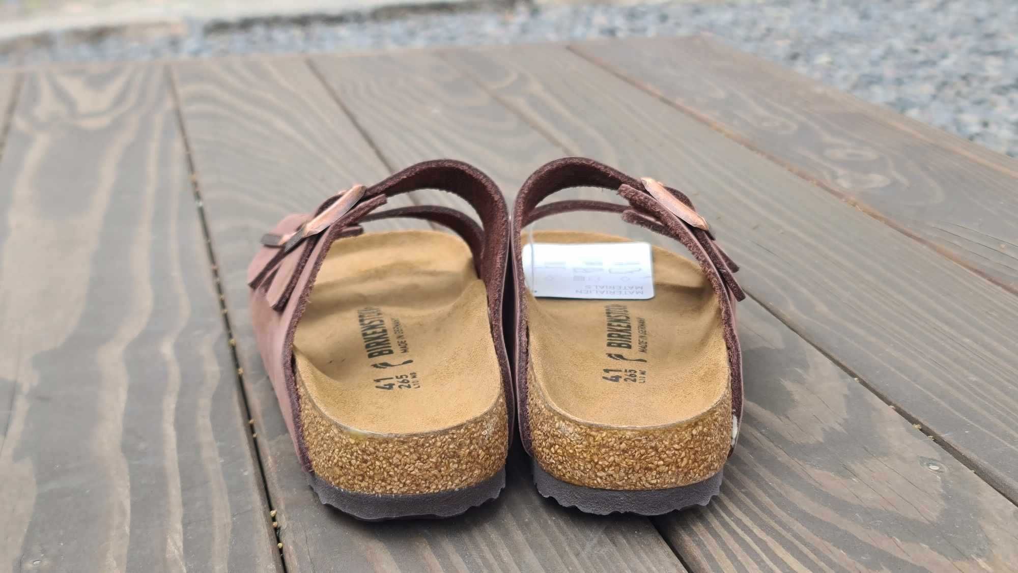 Шлепанцы босоножки BIRKENSTOCK® Arizona шкіра биркеншток ортопеды