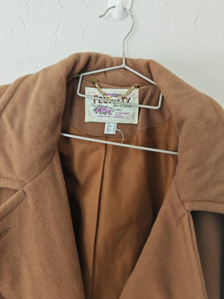 felicity by cubus xl / 2xl  grubym zimowy płaszcz wełna kaszmir