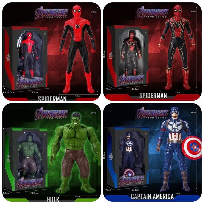 Набір героїв марвел світло,звук,спайдермен,павук,Халк,капітан америка