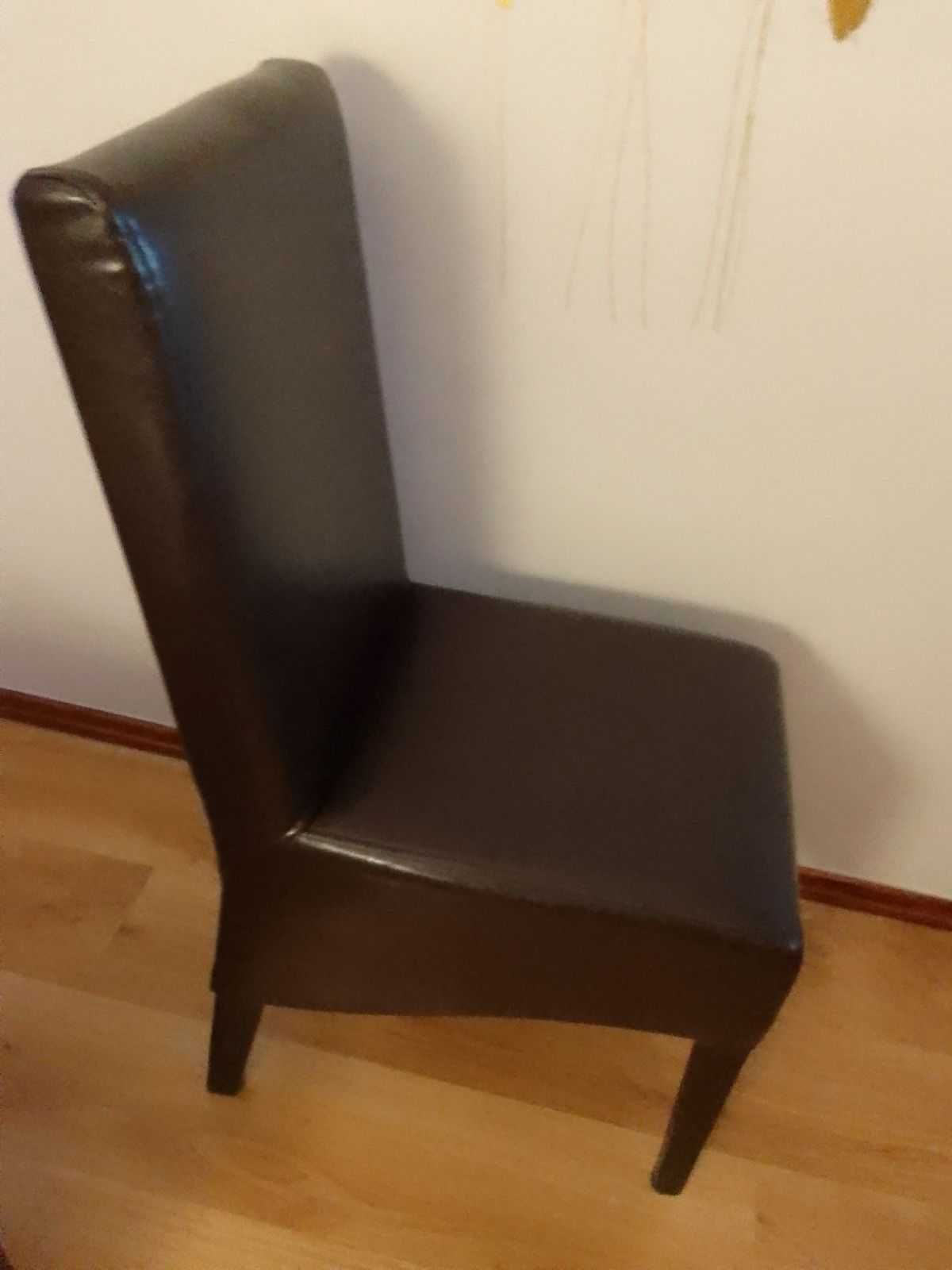 Krzesło ekosóra -kolor brązowy