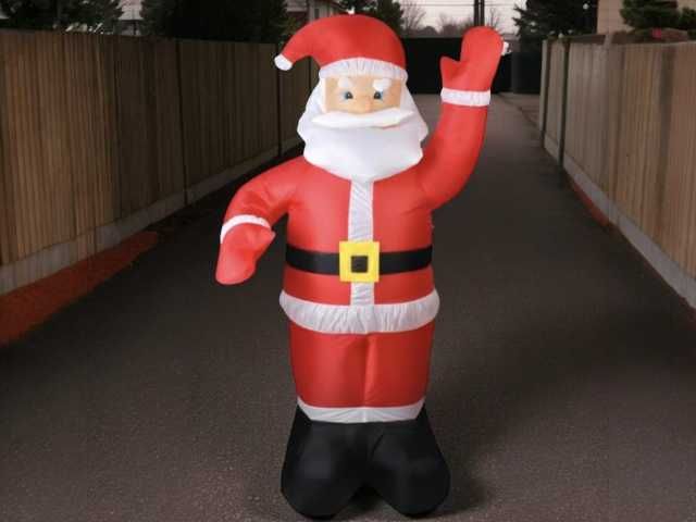 Dmuchany Mikołaj Świąteczny 180cm LED Ogród Wodoodporny Samopompujący