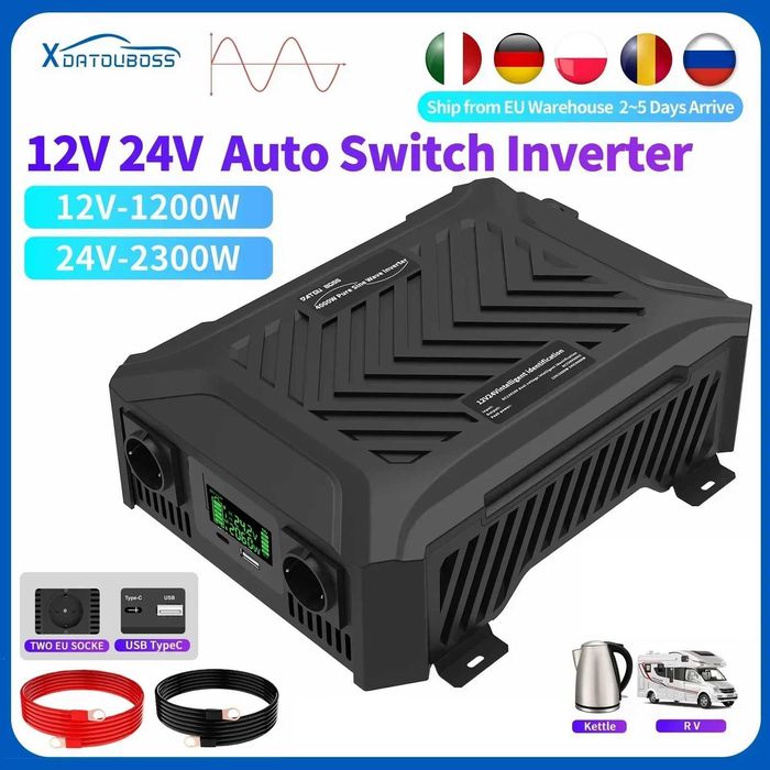 Інвертор Datou Boss TY-PS-4000W 12V/24V 2300Вт чистий синус (новий)