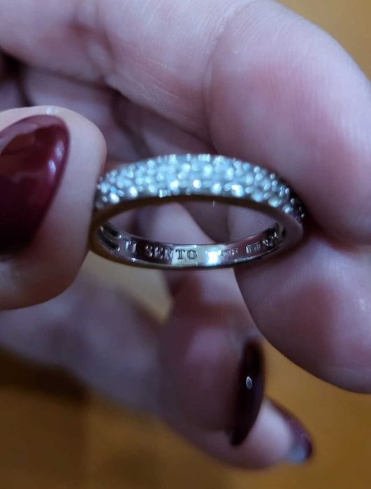 Anel Prata Ti Sento Novo