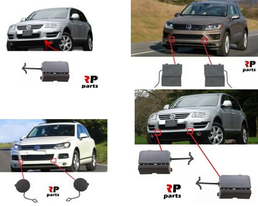Заглушка крышка бампера буксировочного крюка петли Туарег Touareg 07-1