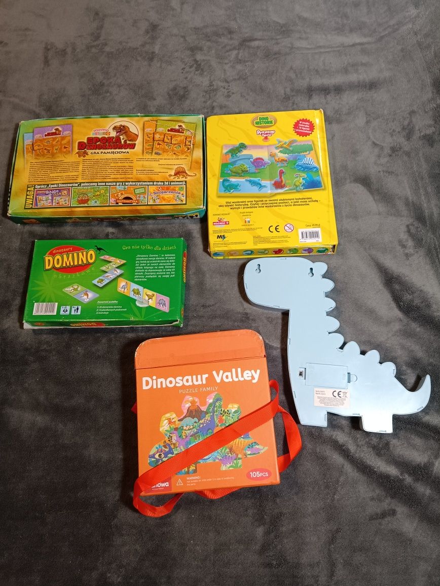 Zestaw dinozaurowy dla dzieci puzzl i inne e zabawki