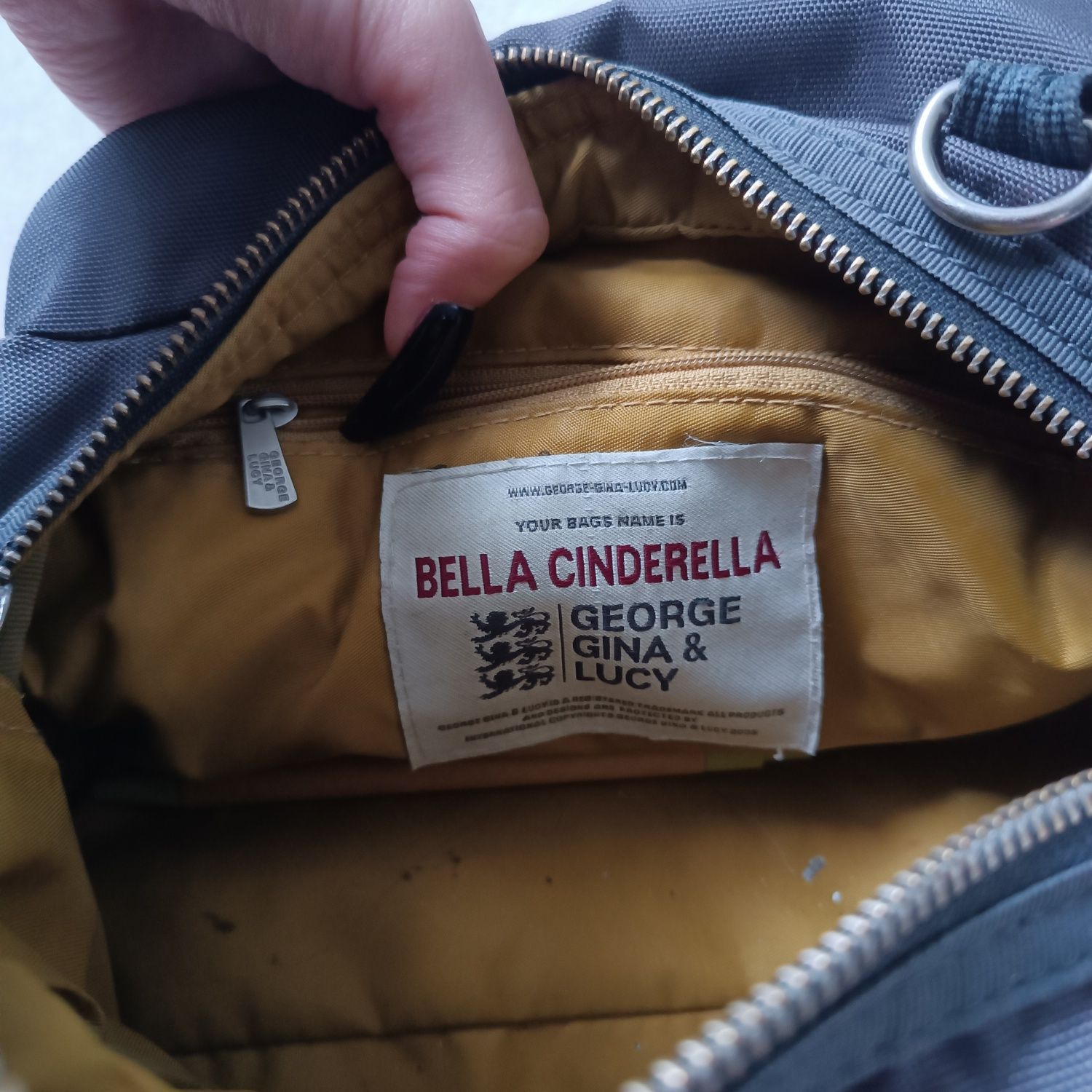 Torebka Na Ramie Listonoszka George Gina & Lucy Designer GGL Grey Bag