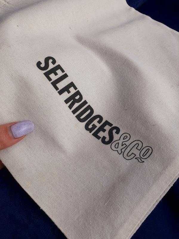 Selfridges & Co! 100% лен пыльник мешок для хранения на завязках