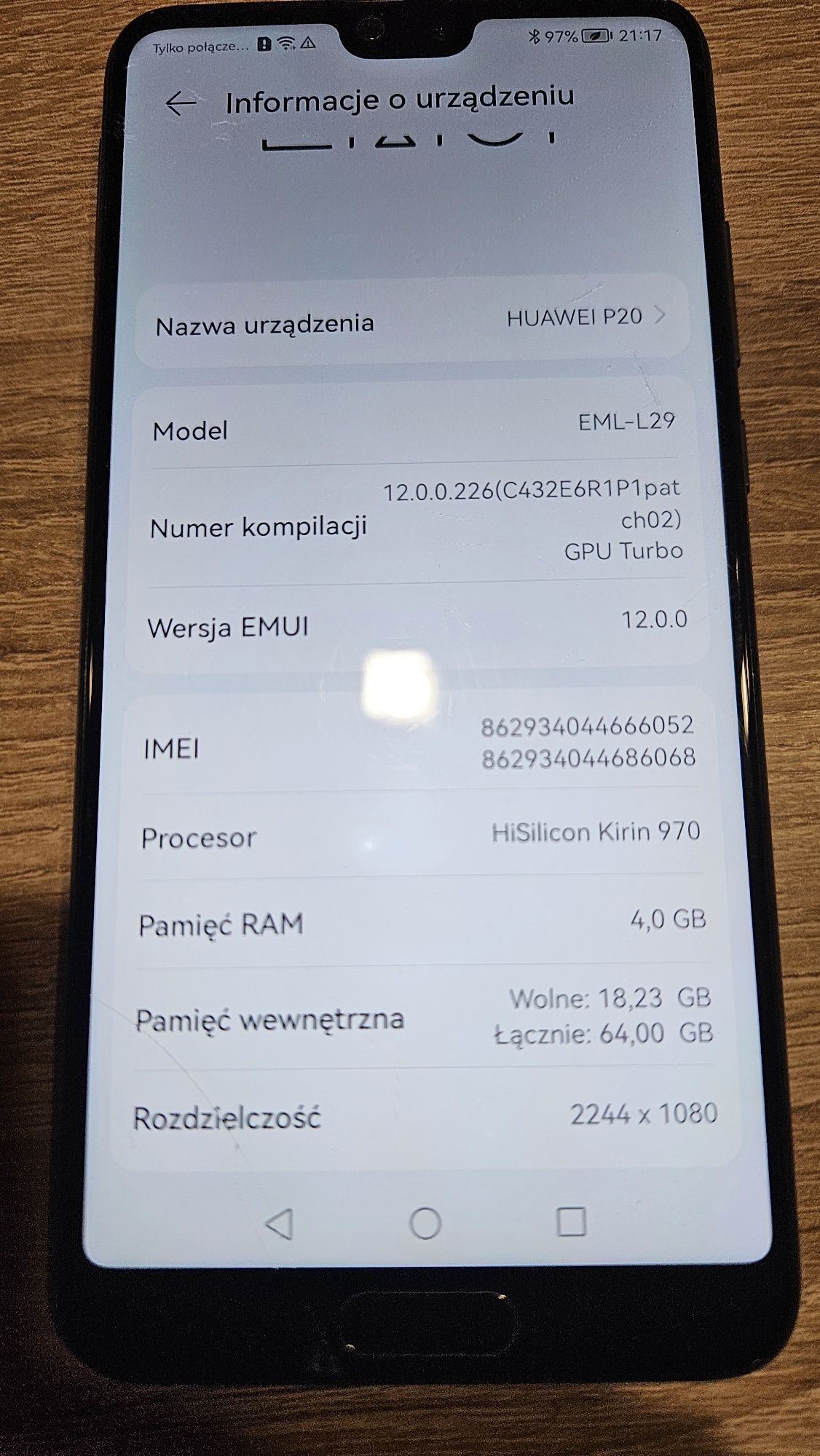 Smartfon Huawei P20