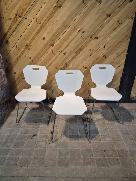 8x Krzesło nowoczesne FAMEG drewno+metal | Kuchnia | Biuro | Bistro