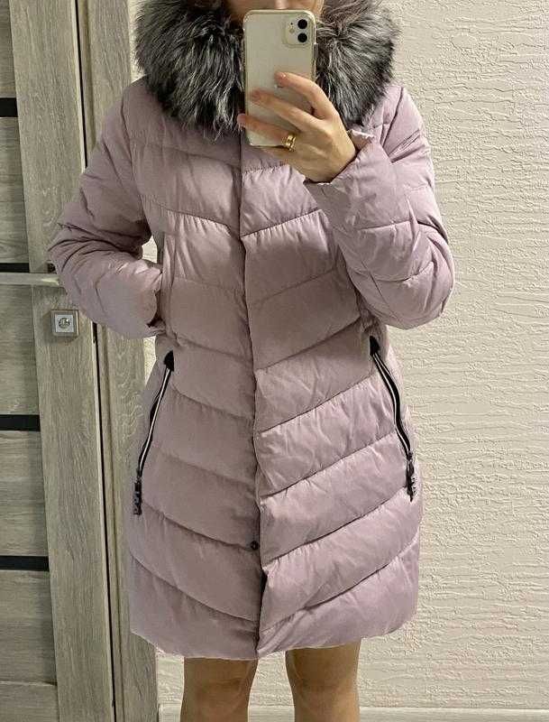 Зимова куртка кольору пудра