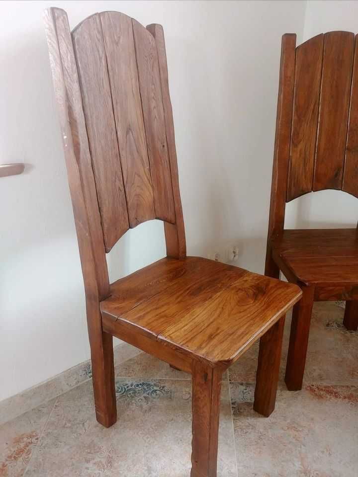 Komplet pięknych krzeseł Boho, wesele, młoda Para, stylizowanych, lity
