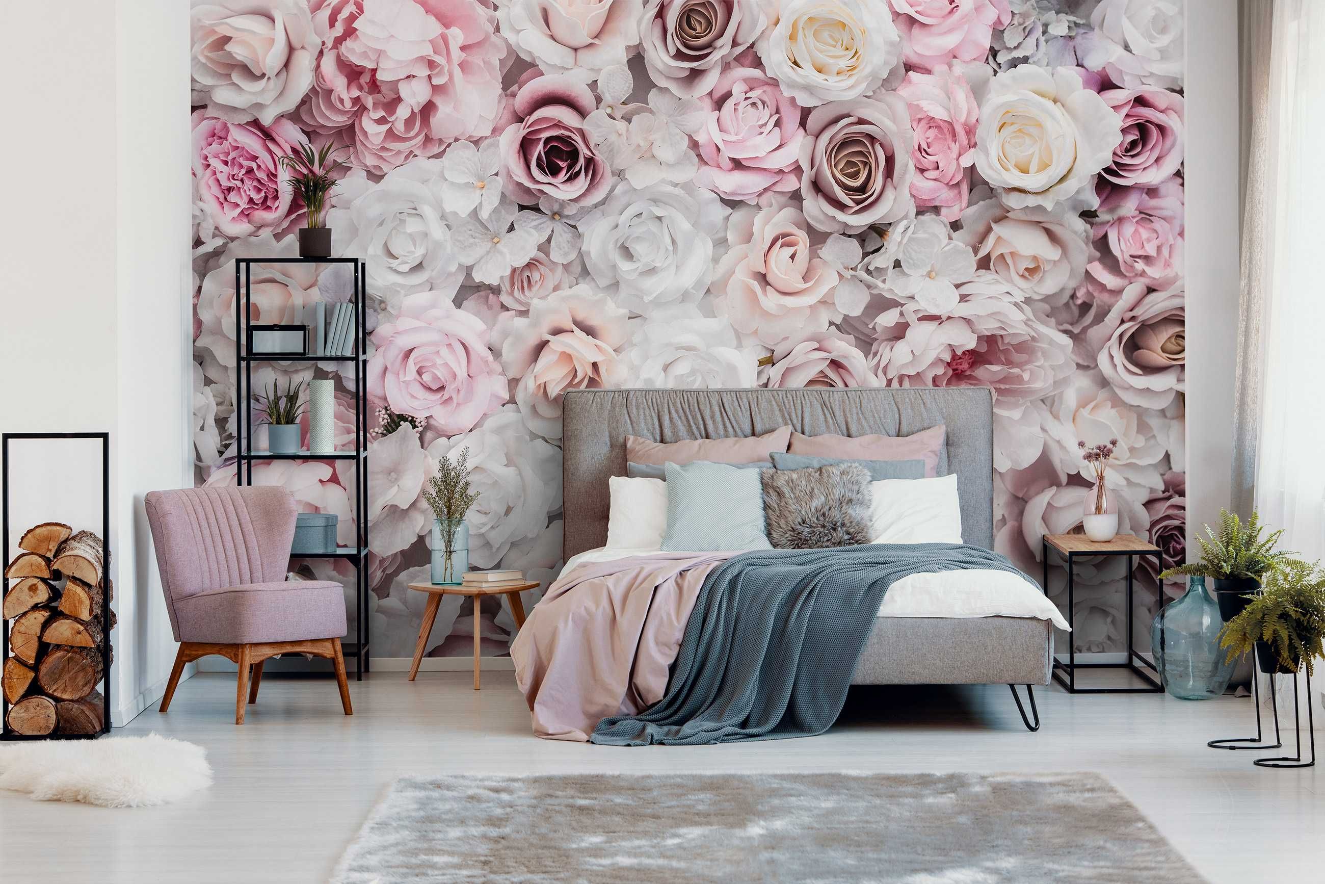 Fototapeta Róże Kwiaty Miłość Uczucie Na Ścianę 3D Twój Rozmiar + KLEJ