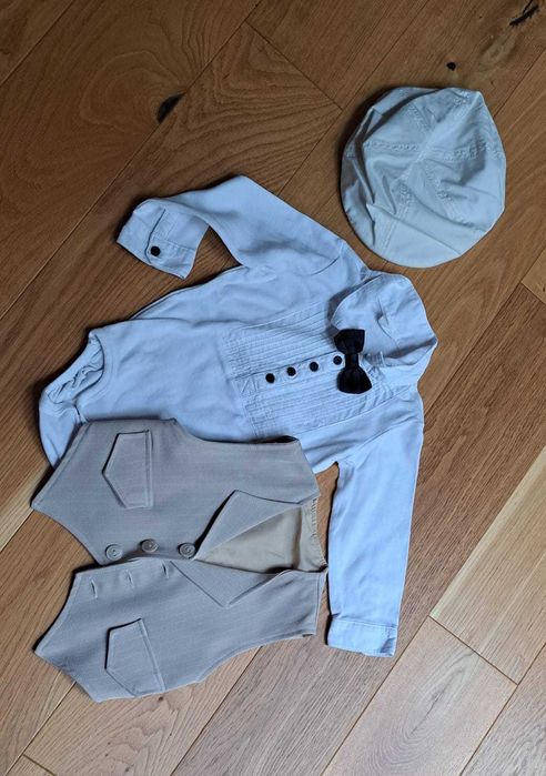 Strój na komunię, chłopiec, stan b. dobry, rozm. 74, komplet, garnitur