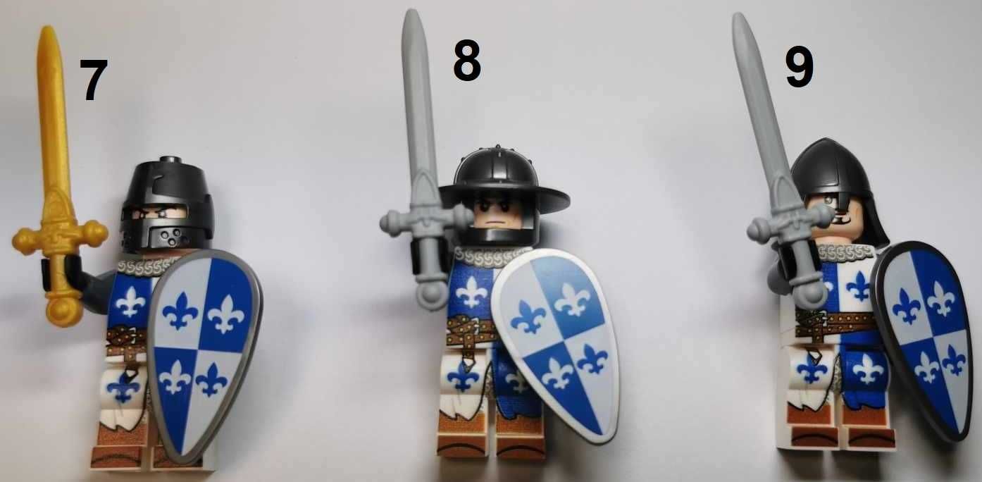 Minifigurki Rycerze Klocki Knights Castle Kingdoms Medieval Figurki