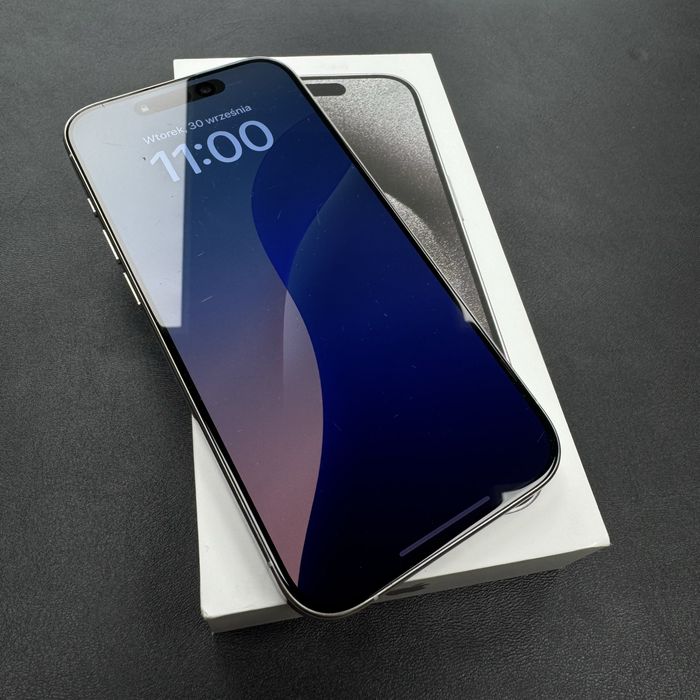 iPhone 15 Pro | 128GB | Biały / White | Bateria - 90% | Ursus