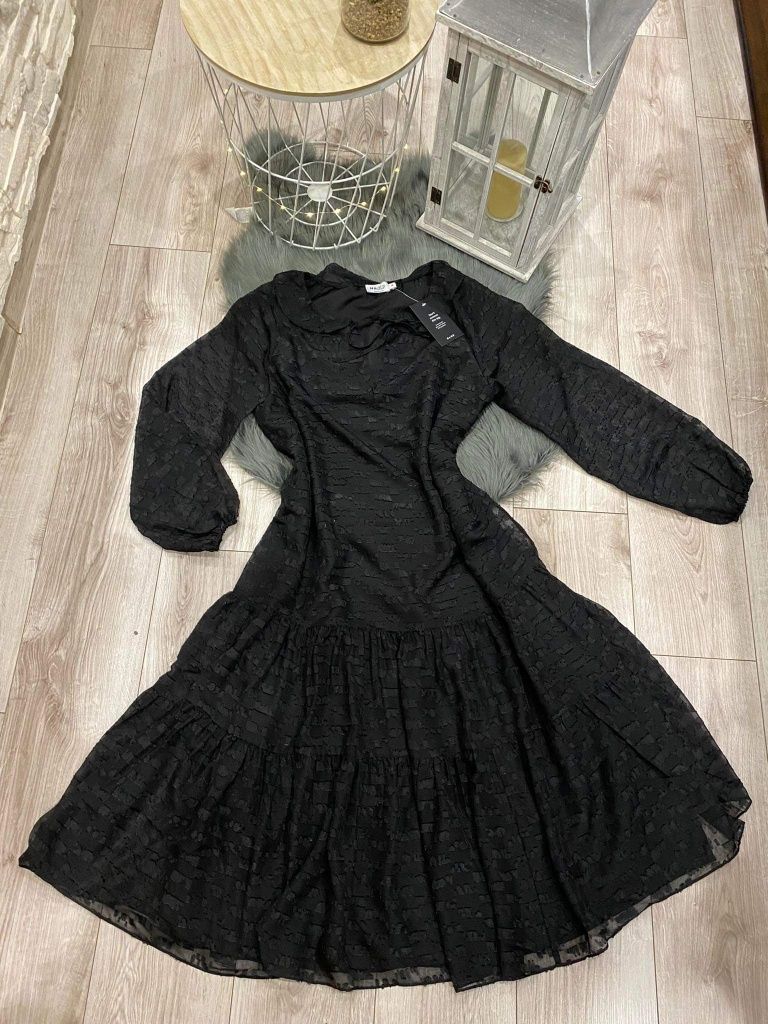 Nowa z metkami czarna elegancka sukienka damska długa Na-KD s 36 na dł