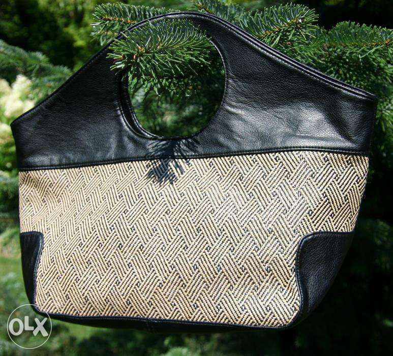 Torebka czarno-beżowa H&M