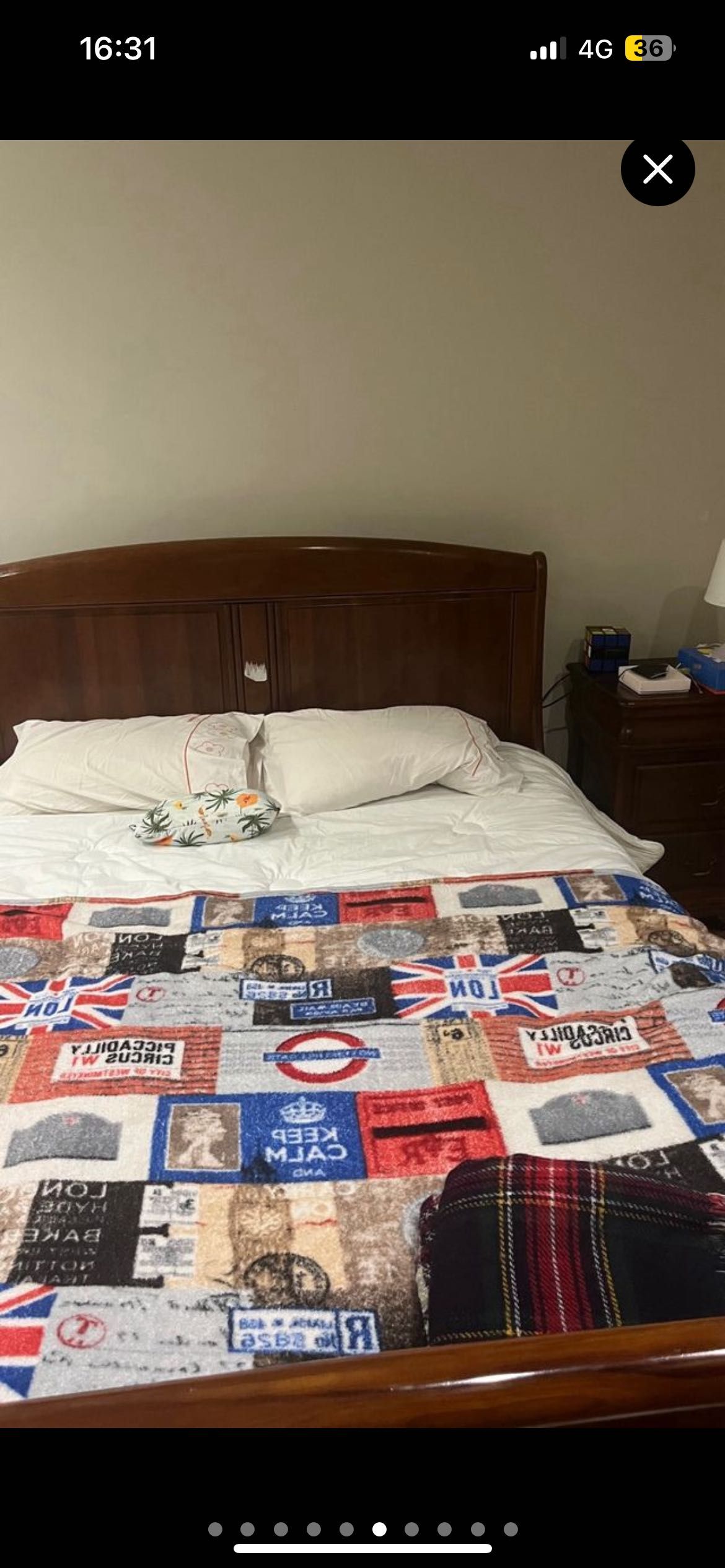 Cama cerejeira + conjunto mesas de cabeceira