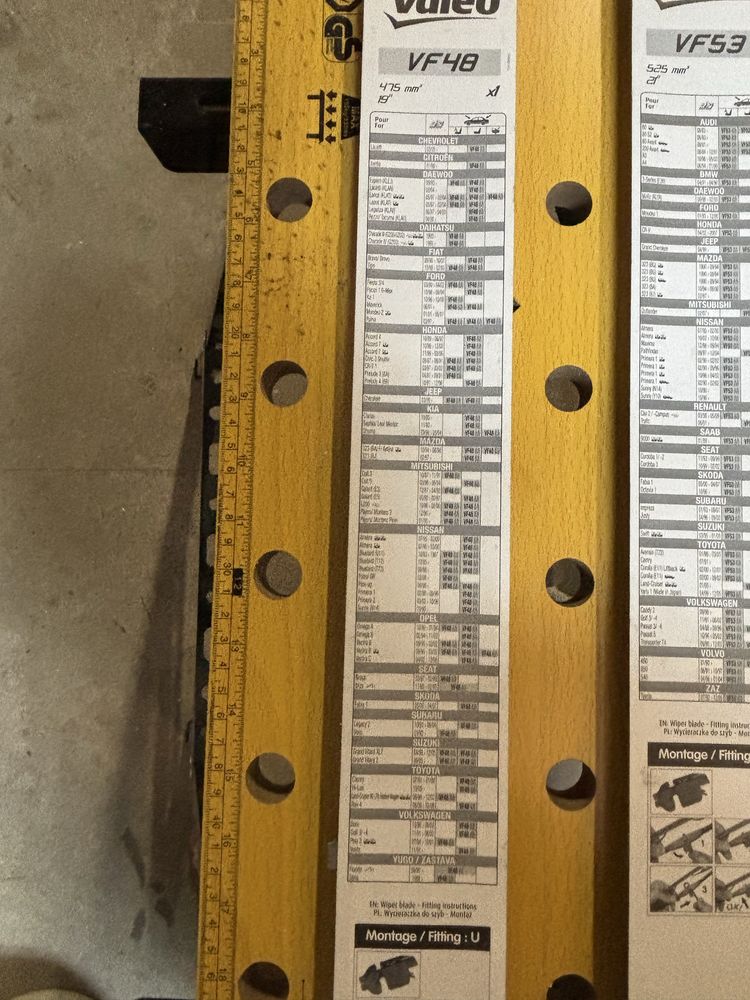 Komplet nowych wycieraczek Valeo VF53 525 mm i VF48 475 mm