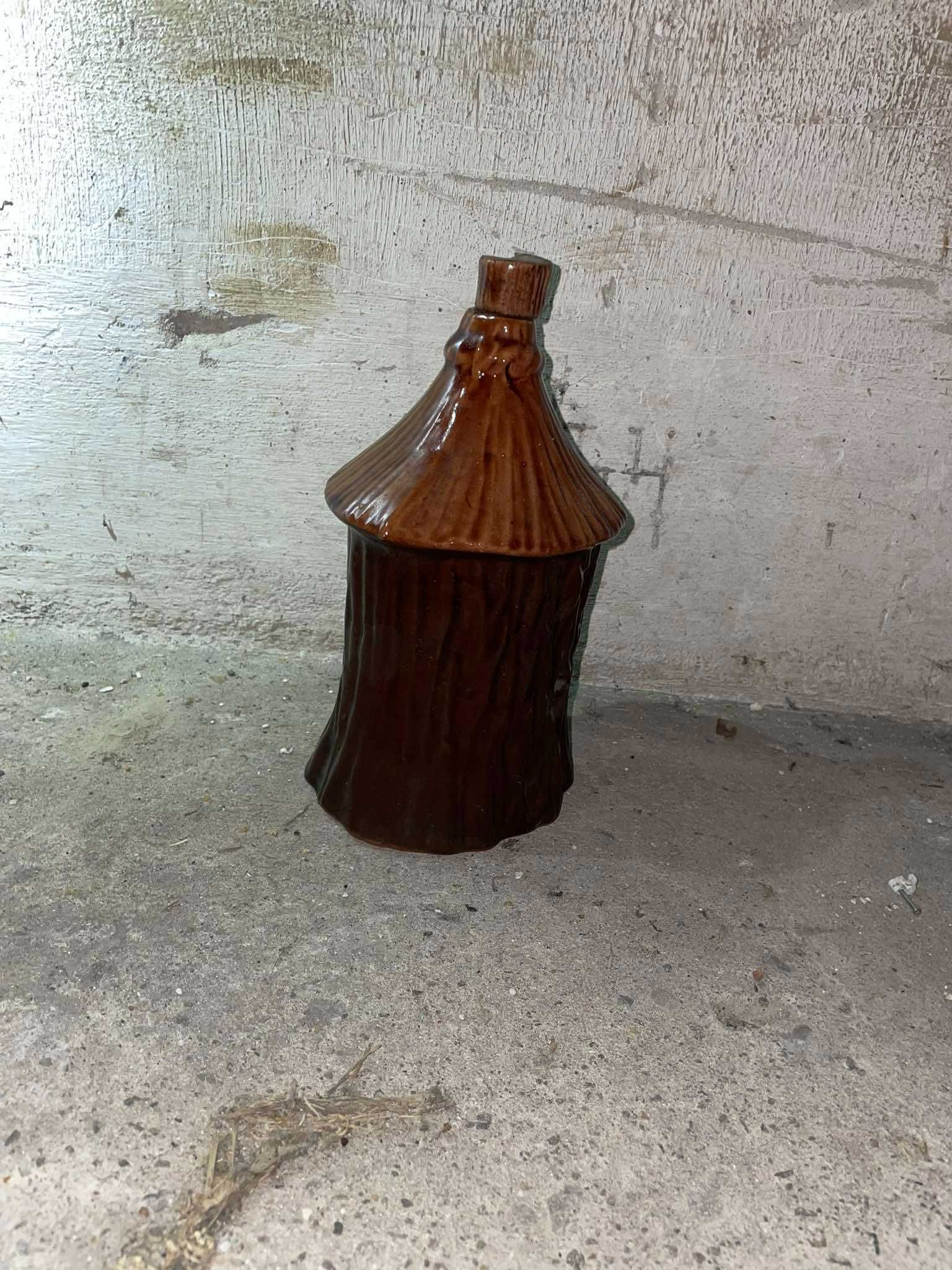 Ceramiczna karafka / pojemnik w kształcie chatki Darmowa dostawa