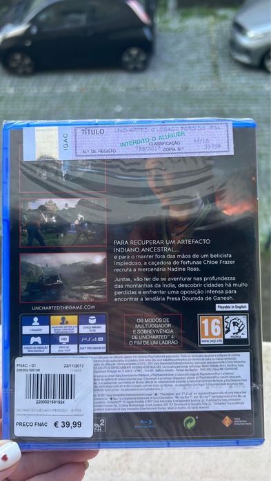 Uncharted: O Legado Perdido PS4 (Novo e Selado)