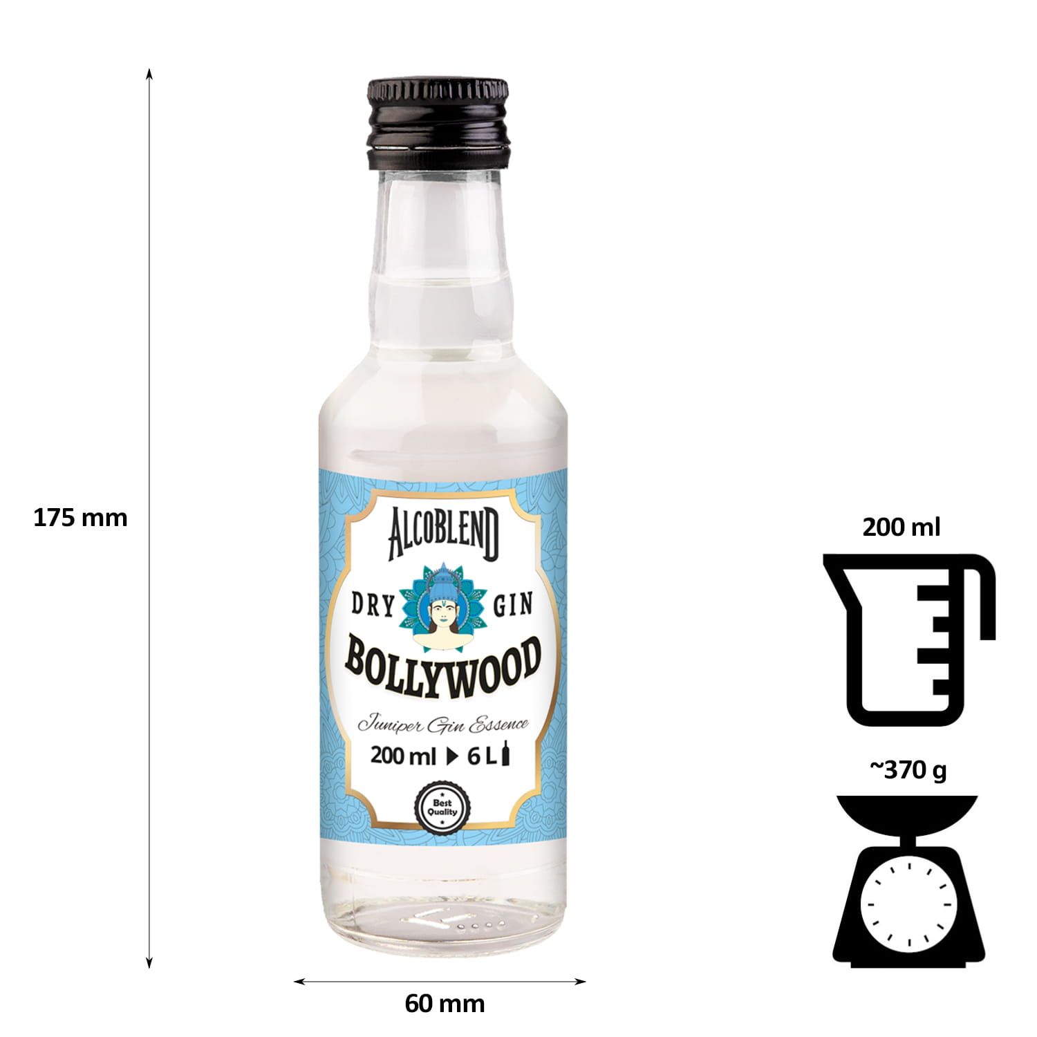 Zaprawka esencja do alkoholu ALCOBLEND - Bollywood Gin - 200 ml na 6 l