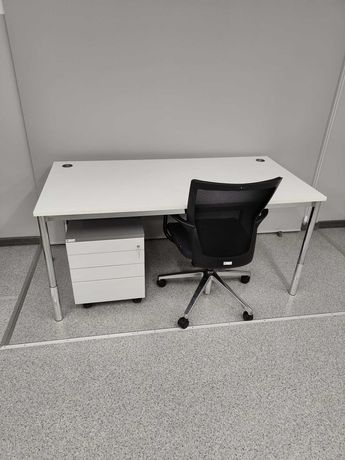 Komplet zestaw mebli biurowych - Biurko, krzesło, kontenerek