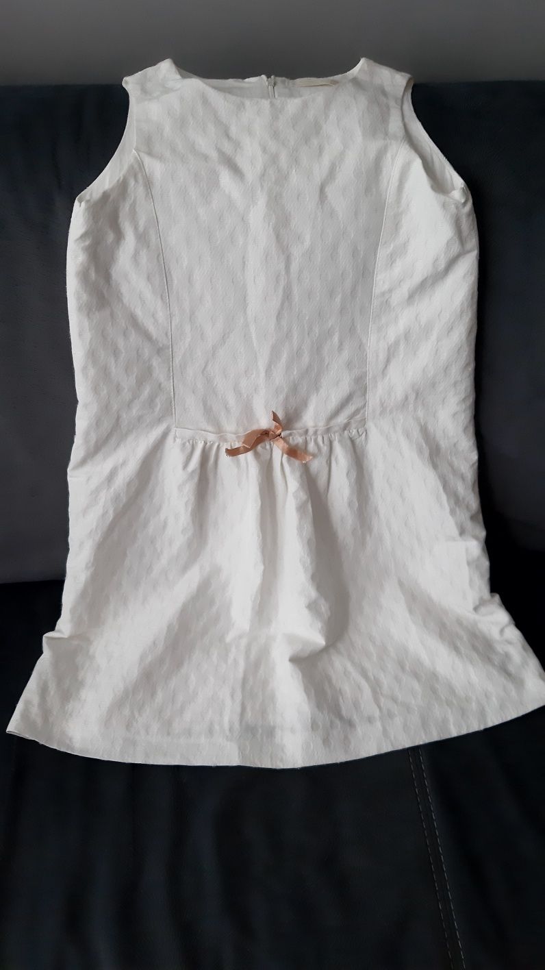 Biała sukienka Zara Girls 152