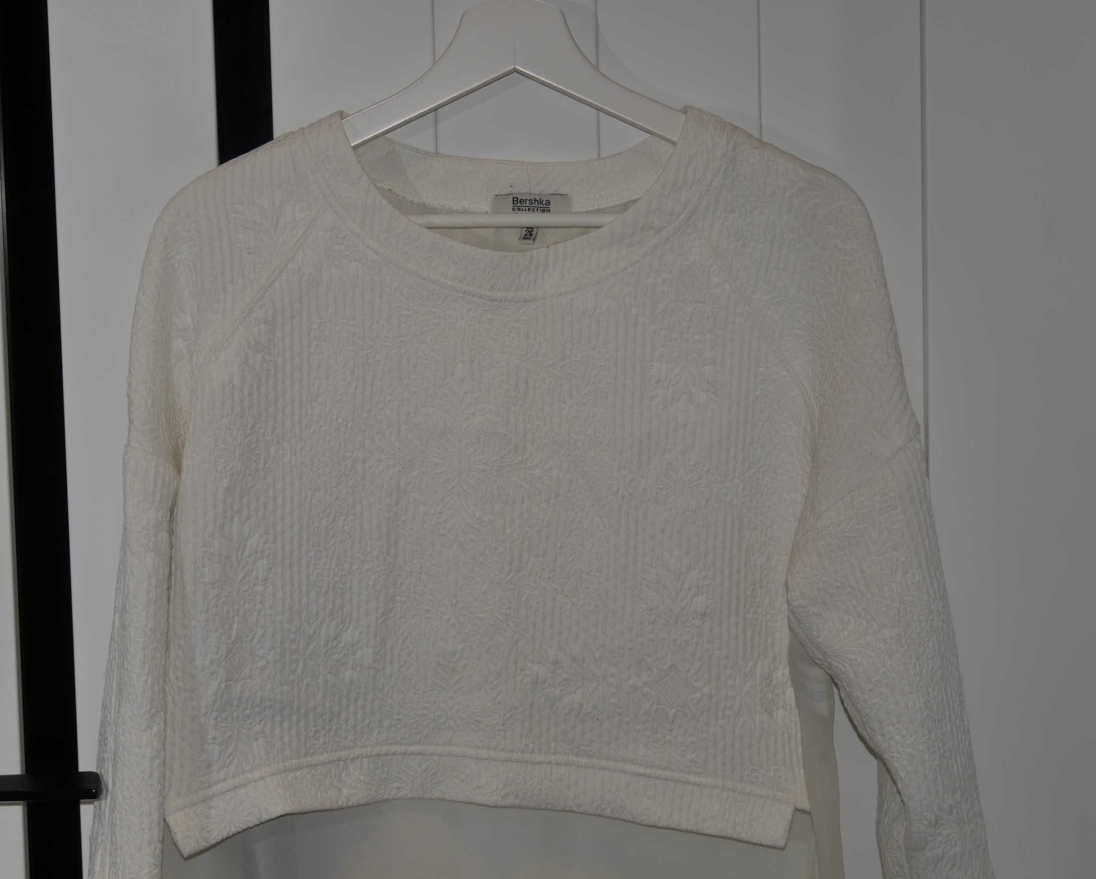 Bershka bluzeczka dłuższy tiulowy tył 36 S