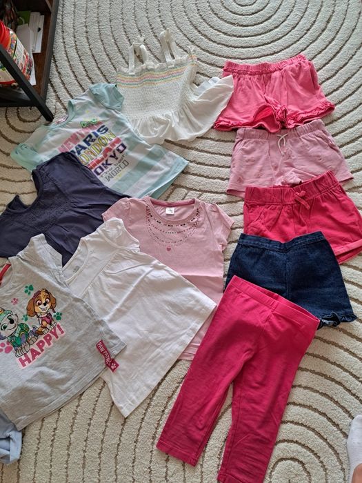 Zestaw ubranek dziewczynka 110 116 stan bdb 50 szt.