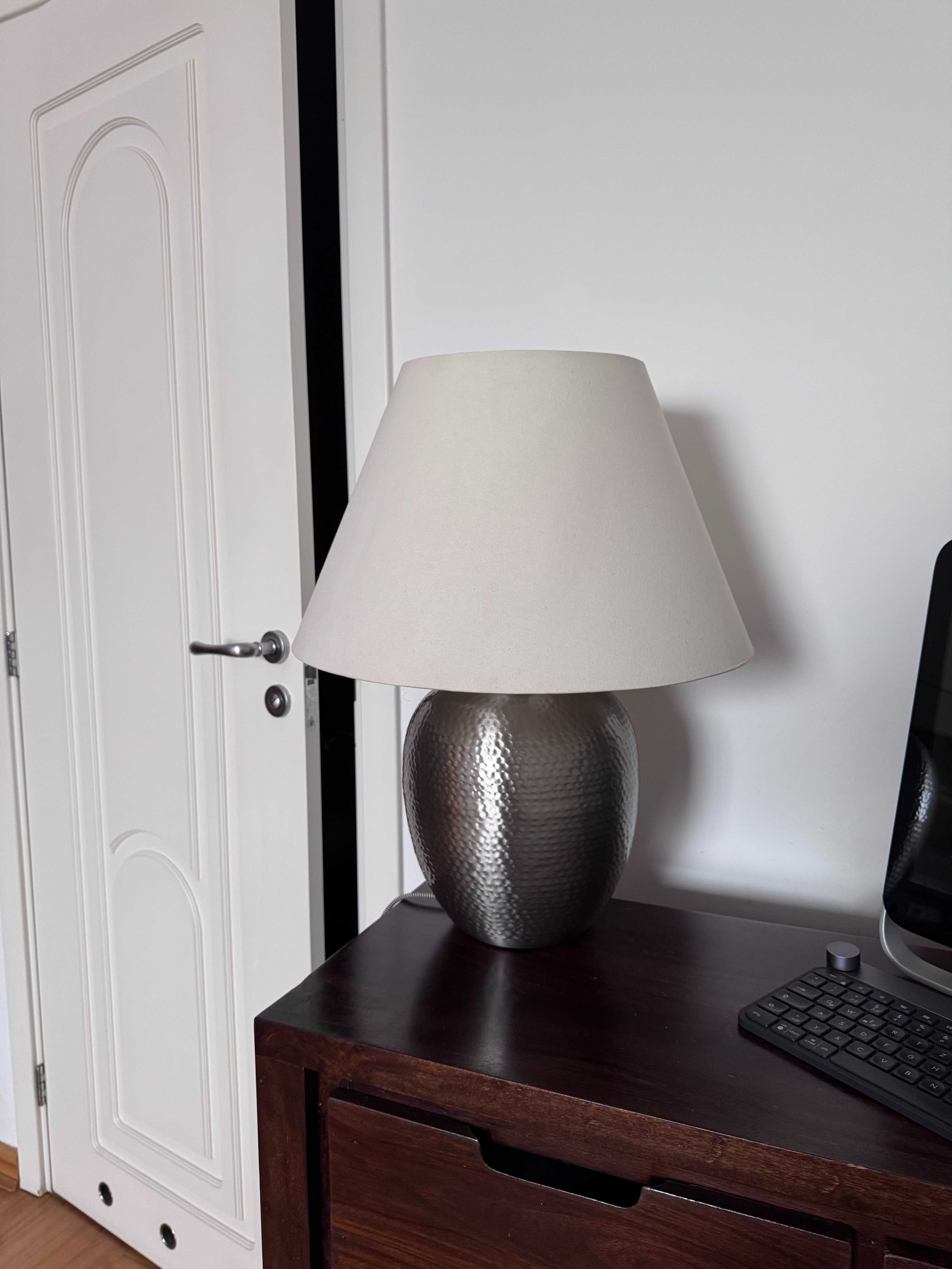 Lampa stołowa Asele Ikea srebrna Typ B0720 ze ściemniaczem