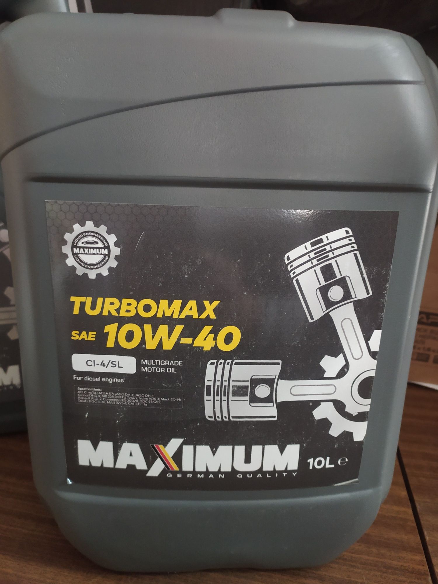 MAXIMUM Turbo-Max 10W40 CI-4/SL 7л/10л (Азербайджан)