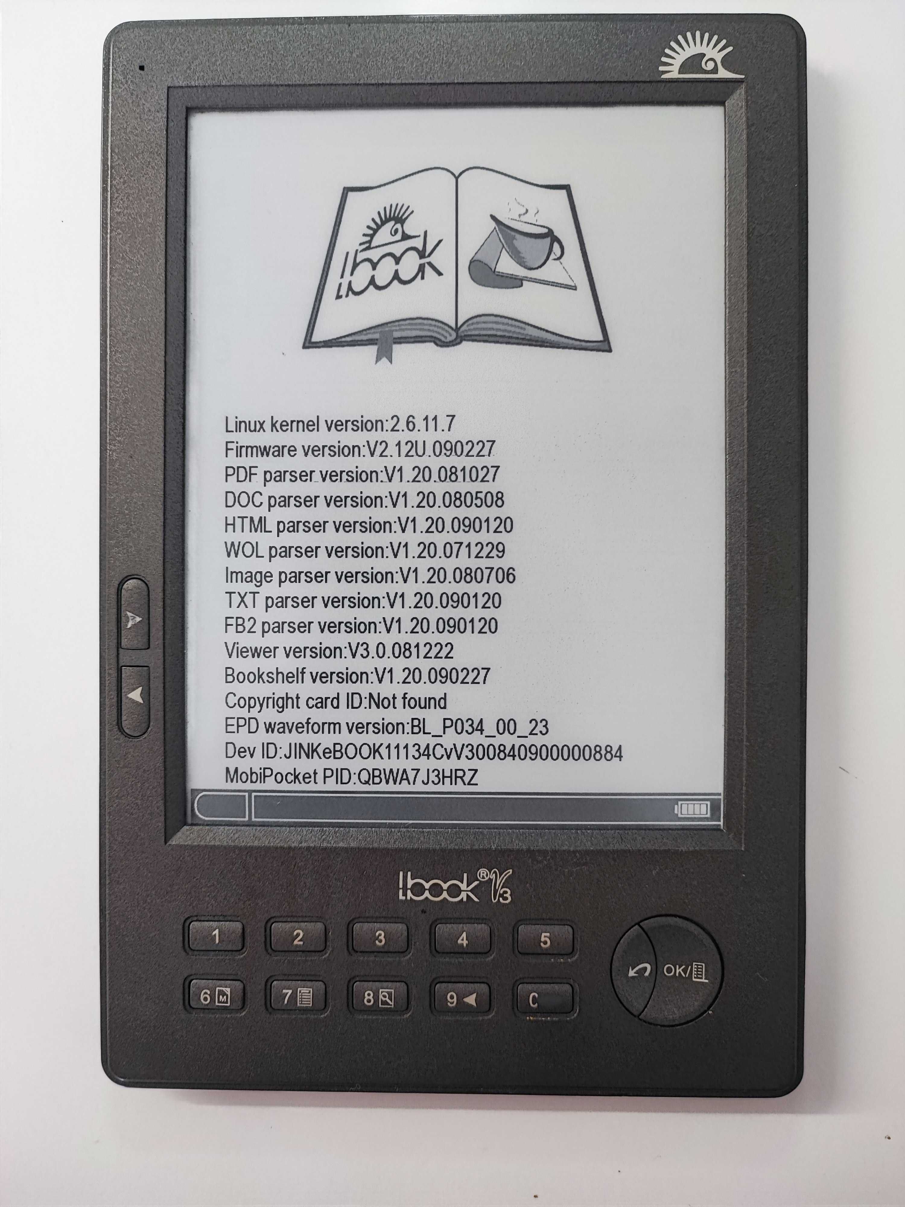 Электронная книга LBook eReader V3 Black E-Ink 6" состояние новой