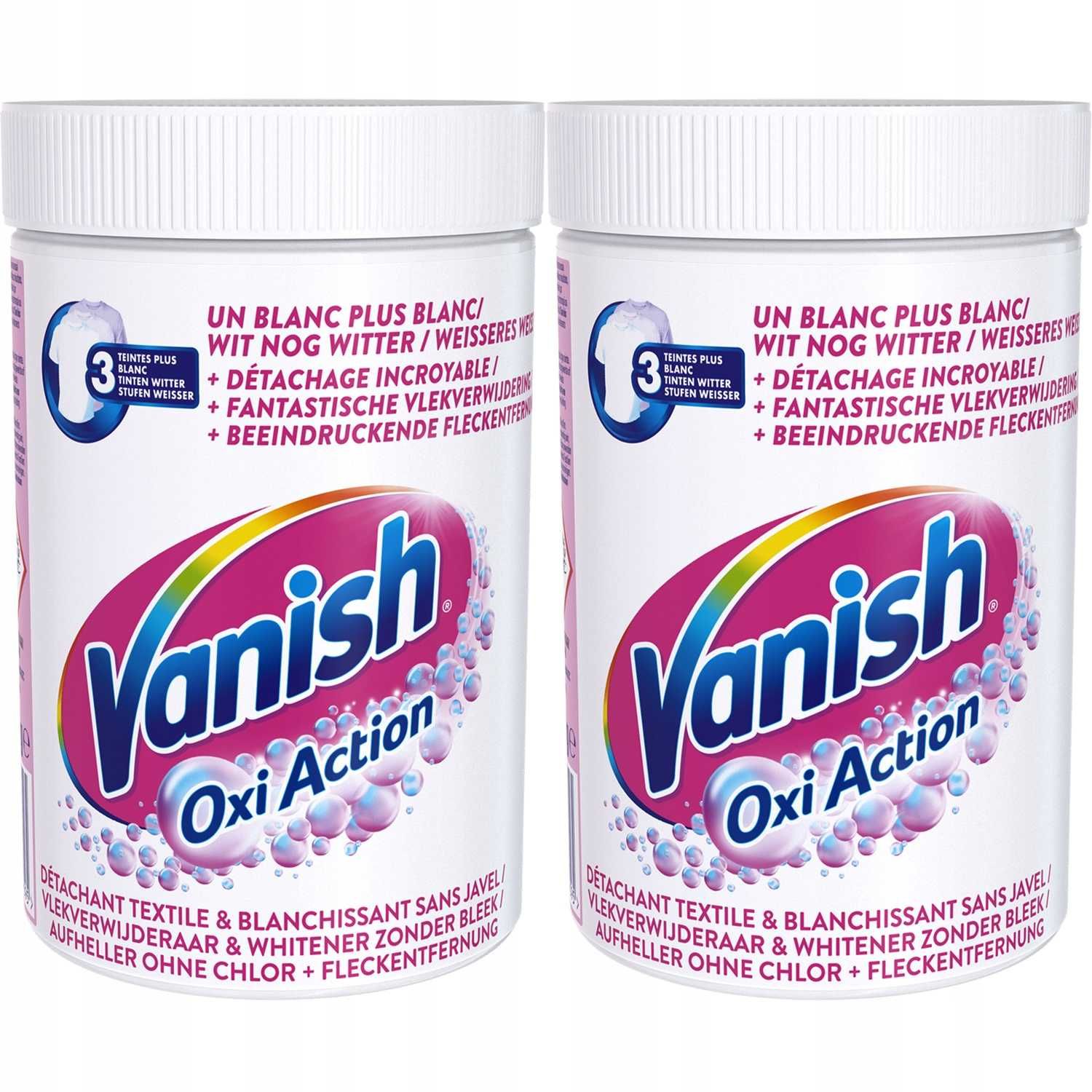 Vanish Oxi Action - Odplamiacz do BIAŁYCH - 600g X2