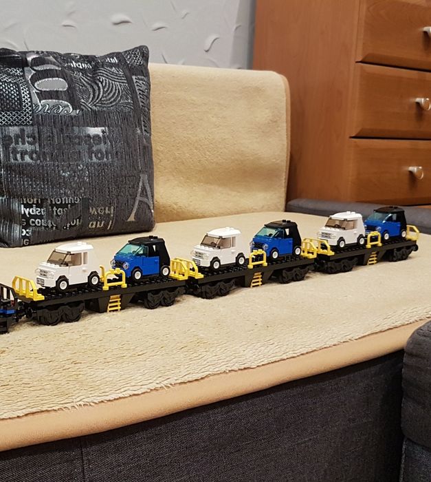 LEGO City 7939 wagon z samochodami Smart stan idealny