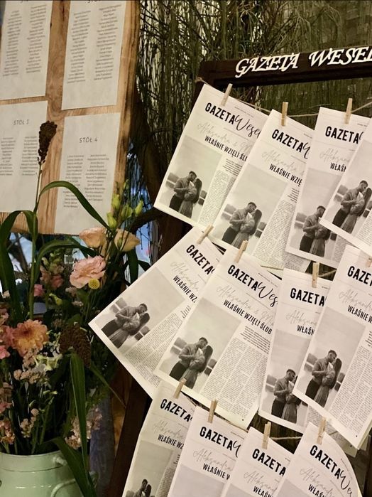 Gazeta Weselna, pamiątka weselna, druk, przesyłka, GAZETKA,